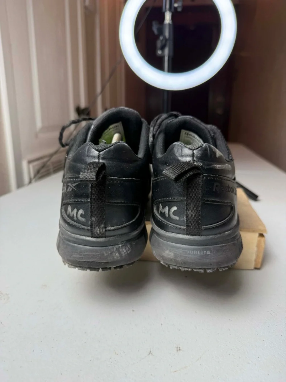 REEBOK SUBLITE CUSHION WORK MEN'S Sz 11 ATHLETIC WORK SHOE BLACK BOOTS Steal toe